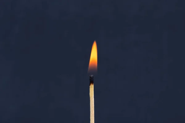 Burning Wooden Match Close — Stock Photo, Image