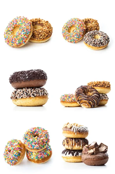 Donuts Isolated White Background — Stock Photo, Image