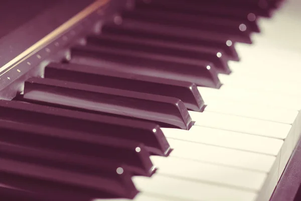 Klasik Piyano Klavye Yakın Çekim — Stok fotoğraf