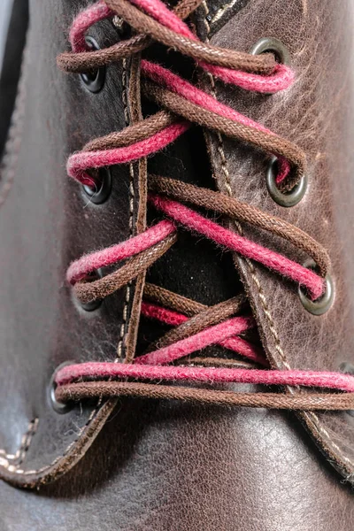 Leather Men Shoes Close — Stock Photo, Image