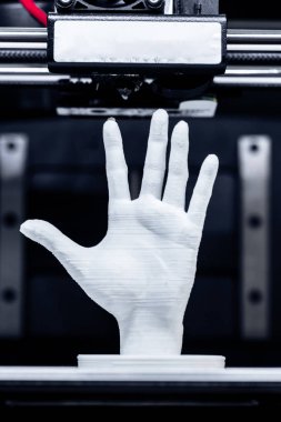 Beyaz 3D yazdırma parçası