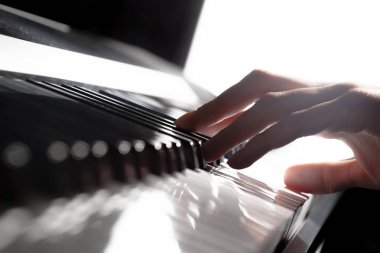 Kişi piyano. yakın çekim