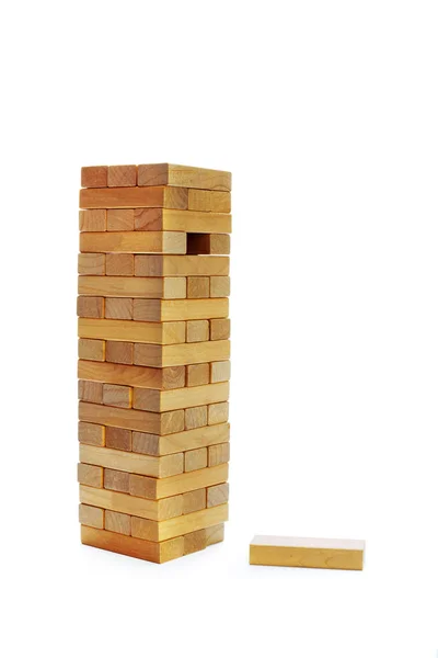 Building Collapse Game White Background — Stock Photo, Image