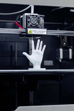 Beyaz 3D yazdırma parçası