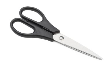 Beyaz arka plan klasik makas basit metal siyah model