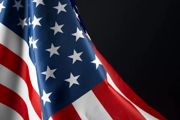 Estrela acenando lindamente e bandeira americana listrada — Fotografia de Stock