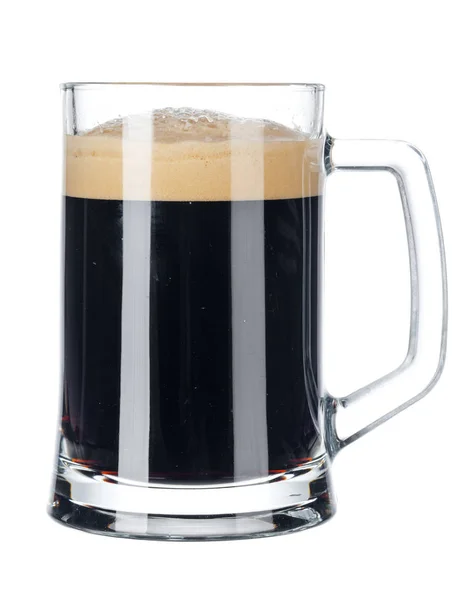Single Glass Beer Close Isolated White Background Creative Photo — Stock Photo, Image