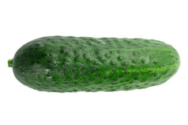 Salatalık beyaz arka planda izole edilmiş. Yaratıcı Fotoğraf.