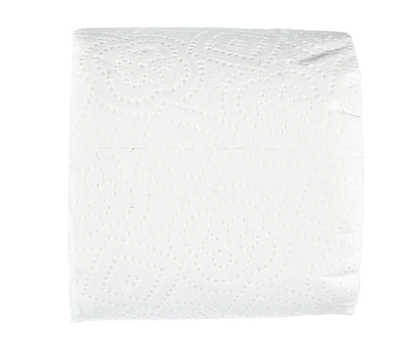 Toilet paper on white background. Creative photo. — Stock Photo, Image