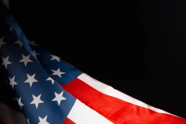 칠판에 텍스트를 넣을 공간 이 있는 오래 된 미국 국기 — 스톡 사진