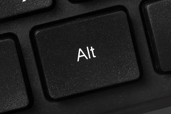 Black laptop keyboard close up. creative photo. — Stock Photo, Image