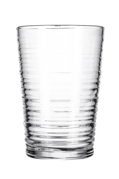 Empty water glass on white background. creative photo. — Stock Photo, Image