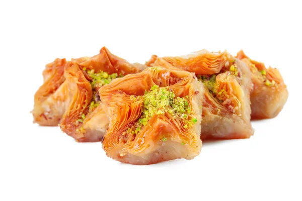 Dessert Ramadan turc Baklava isolé sur blanc — Photo