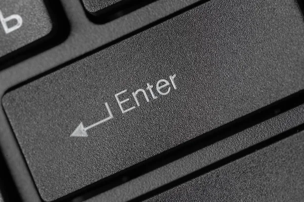 Schwarze Laptop-Tastatur aus nächster Nähe. kreatives Foto. — Stockfoto