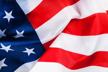 Beyaz arka plan üzerinde izole Amerikan bayrağı kenarlık