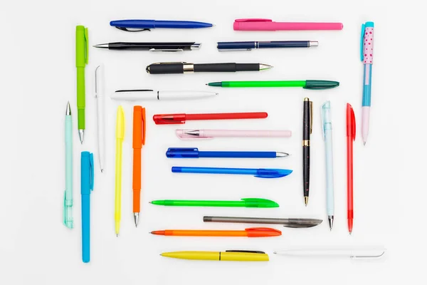 Set of pens isolated on white background — Stock Photo, Image