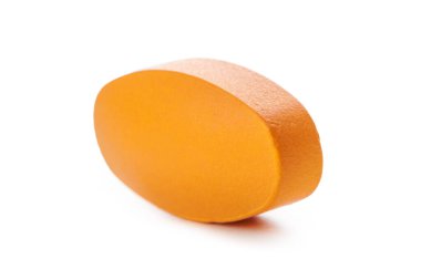 Beyaz arka plan üzerinde izole sarı vitamin hapı