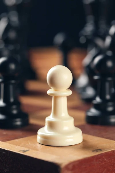 Chess on board business concept. creative photo. — Stock Photo, Image