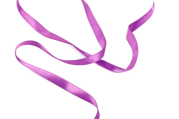 Lilac ribbon bow isolated on white background — Stock Photo, Image