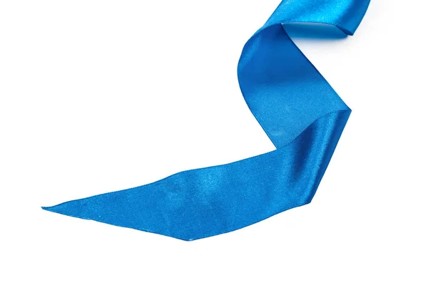 Blue ribbon bow isolated on white background — Stock Photo, Image