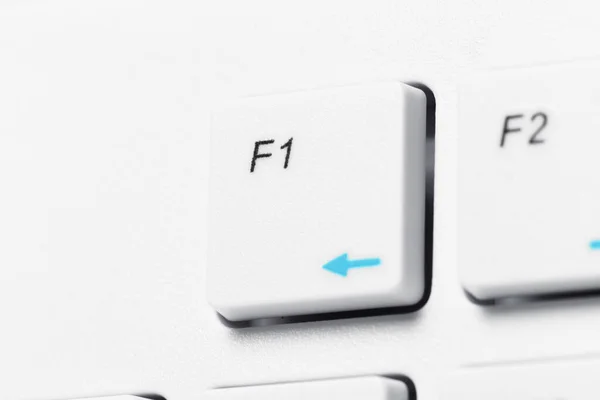 Close up of a white computer keyboard — Stock Photo, Image