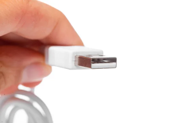 Крупный план кабеля USB — стоковое фото