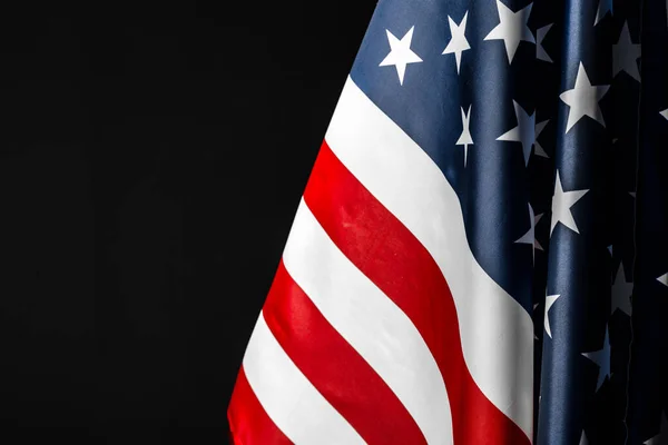 Винтажный американский флаг на доске с пробелами для текста — стоковое фото