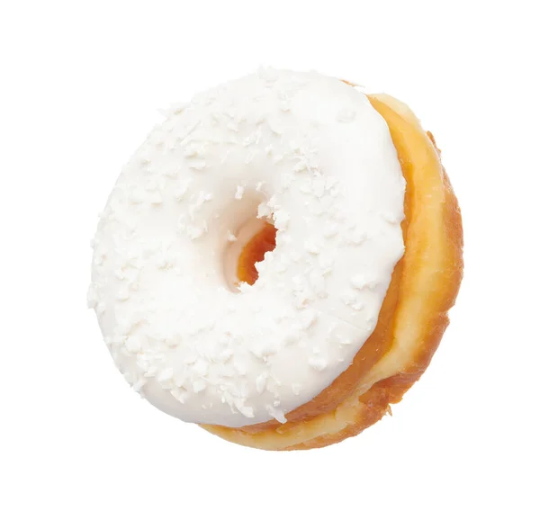 Donut aislado sobre fondo blanco foto creativa . — Foto de Stock