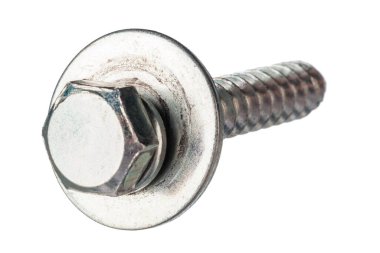 Metal vida beyaz arka planda izole