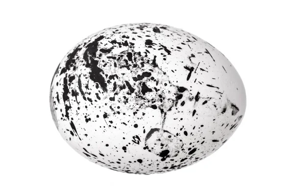 Цветное пасхальное яйцо, изолированное на белом творческом фото . — стоковое фото