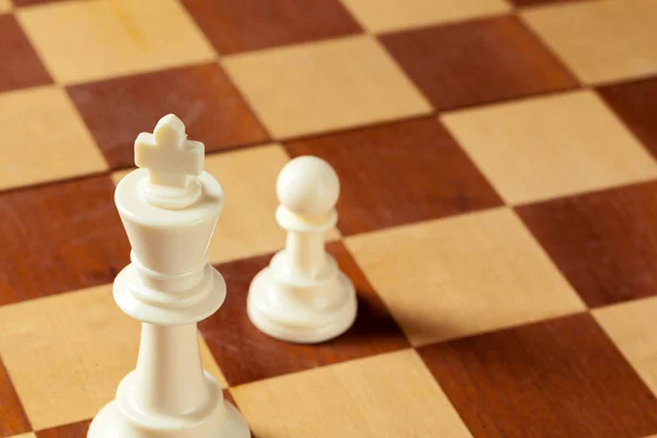 Concepção de negócio de xadrez, líder e sucesso. foto criativa . — Fotografia de Stock