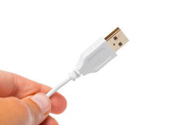 Bir USB kablosunun görüntüsünü kapat.