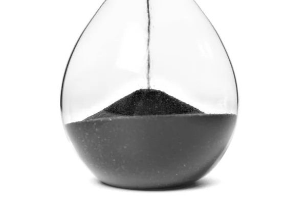 Sand hourglass isolated on white background. Close up. — Stock Photo, Image