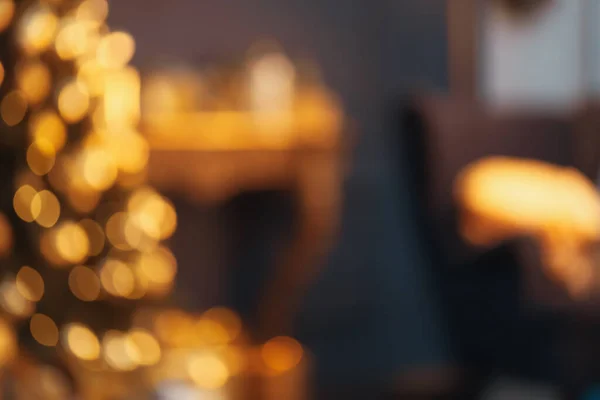 Kerstverlichting Bokeh. Macro foto. Sluiten.. — Stockfoto