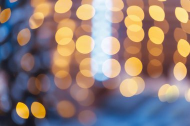 Noel Işıkları Bokeh. Makro fotoğraf. Kapat..