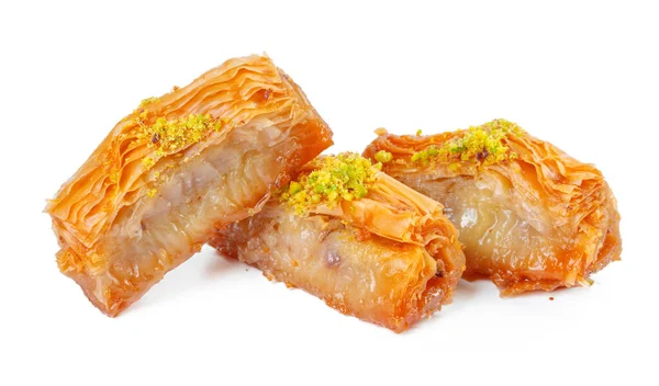 Turkish Ramadan Dessert Baklava isolated on white — Stock Photo, Image