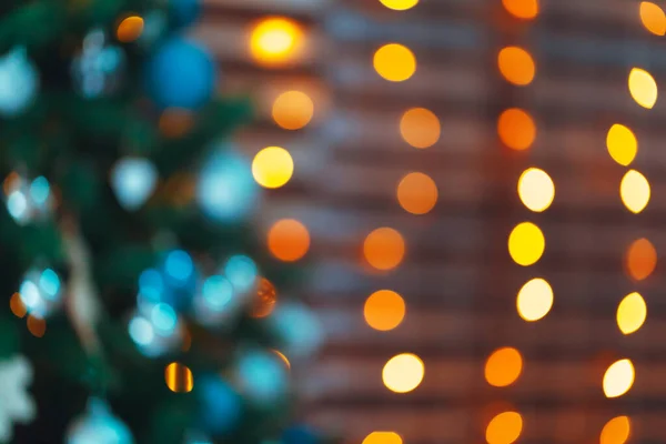 Luces de Navidad Bokeh. Foto macro. De cerca. . —  Fotos de Stock