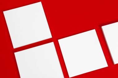 Fotoğraf. Marka kimliği şablonu. Grafik tasarımcıları sunumları ve portföyleri için. Kırmızı ve beyaz