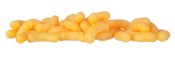 Peanut, corn puffs isolated with white background. Close up. — Stock Photo, Image
