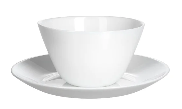 Λευκό φλιτζάνι τσάι ισολιωμένο σε λευκό φόντο — Φωτογραφία Αρχείου
