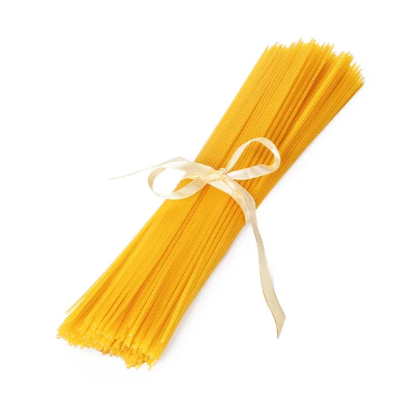 Pasta on white background. Macro photo. Close up. — Stock Photo, Image