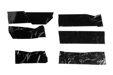 Siyah elektrik bandı beyaz arkaplanda izole edildi