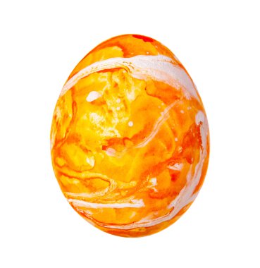 Beyaz renkli Paskalya Yumurtası. Kapat..