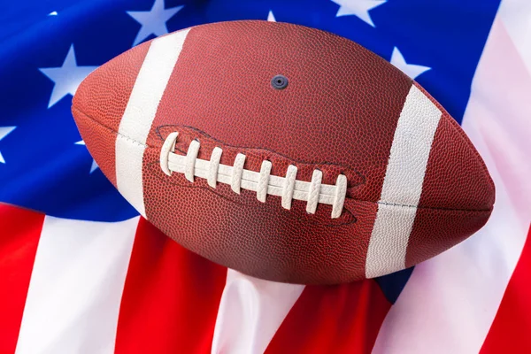 아메리칸 풋볼 (American football on American glory flag) — 스톡 사진