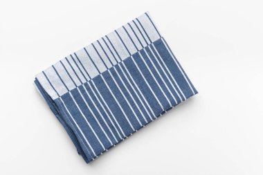 Mutfak örtüsü beyaz arkaplanda izole edildi, kapat