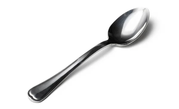 Cutlery dessert spoon isolated on white background — Stock Photo, Image