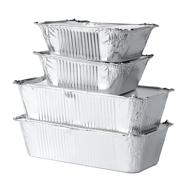 Συσκευασμένα κουτιά τροφίμων φύλλο σε λευκό φόντο, αντίγραφο χώρου — Φωτογραφία Αρχείου