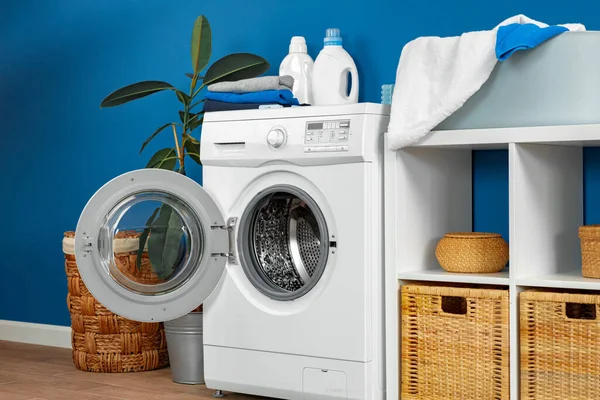 Laundry room. Close up of washing machine — Stock Photo, Image