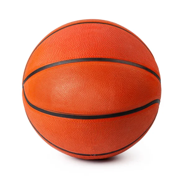 Basketbal spel bal geïsoleerd op witte achtergrond — Stockfoto