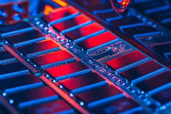 Computadora acceso aleatorio memoria RAM primer plano — Foto de Stock